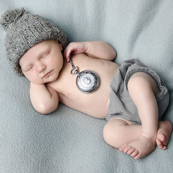 Grandads watch and baby sentimental items for your newborn photography
