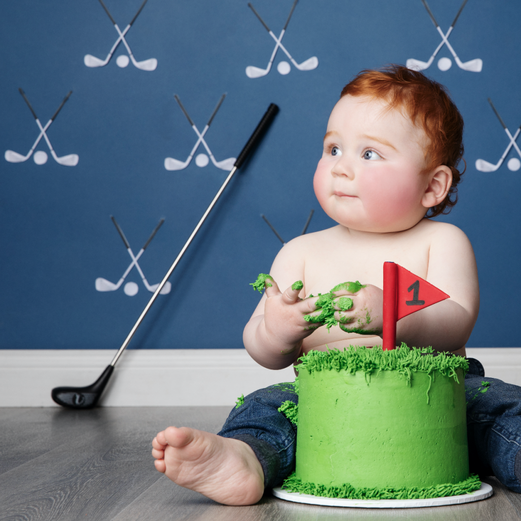 chubby baby boy navy blue green cake smash golf inspiration melbourne